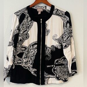 Chico's Black and White Women's‎ Jacket in perfect condition
